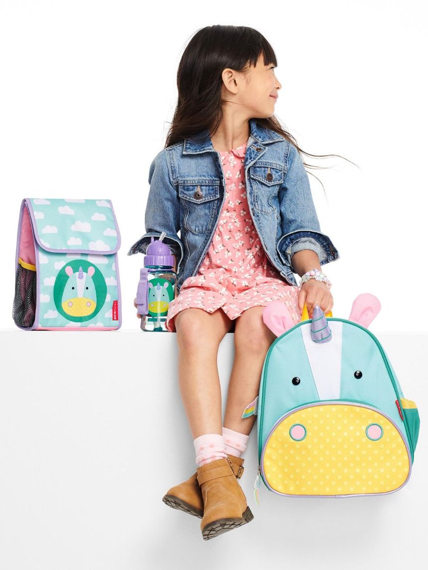 Skip hop zoo πλαστικό παγούρι με καλαμάκι 384.5ml unicorn 29-2903033-14 - SKIP HOP