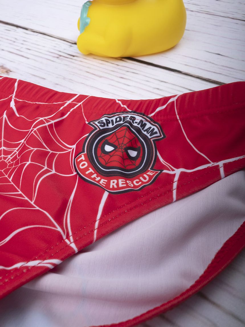 παιδικό μαγιό σλιπ κόκκινο με τον spiderman για αγόρι - Prénatal