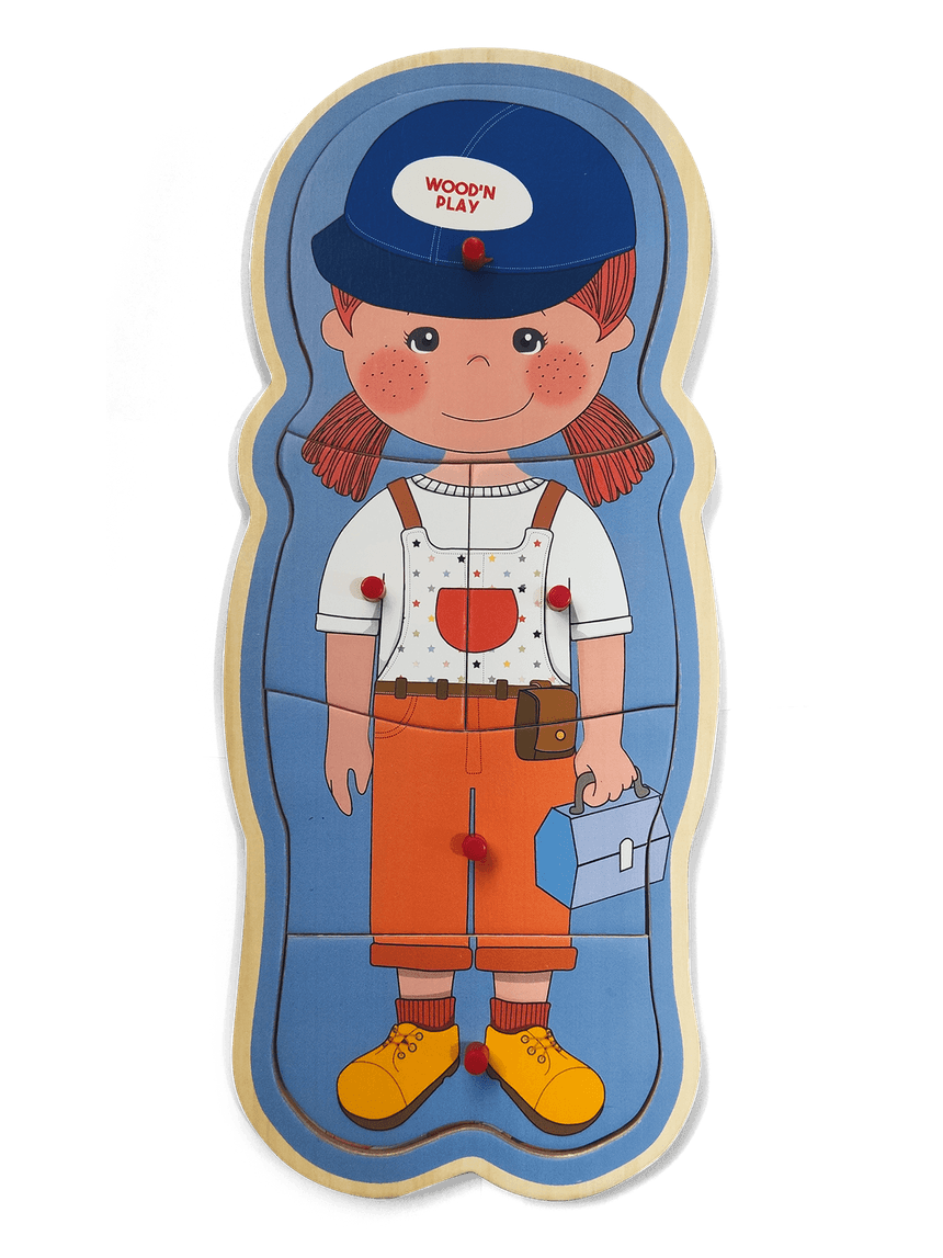 Wood' n play ξύλινο πάζλ με story (2 σχέδια) prg00507 - Wood'N Play