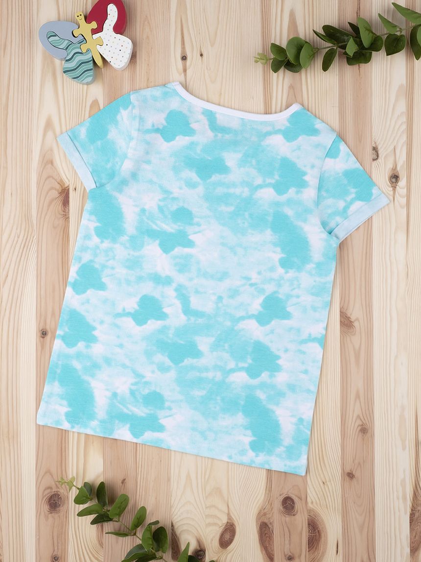 παιδικό t-shirt tie&dye γαλάζιο για κορίτσι - Prénatal