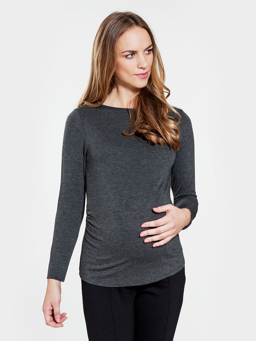 γυναικεία μπλούζα γκρι σκούρο - Prénatal