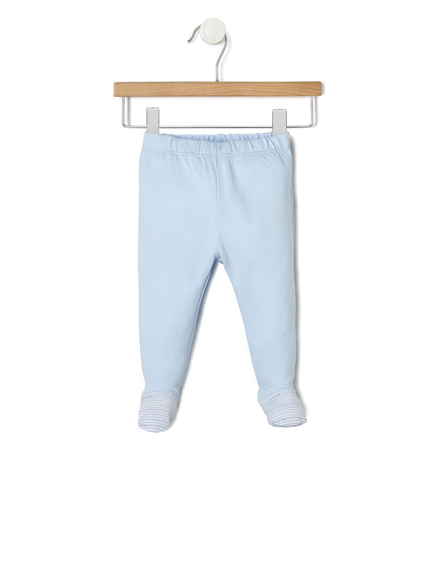 σετ μπλούζα παντελόνι - γκέτα πικέ γαλάζιο με δεινόσαυρο για αγόρι - Prénatal