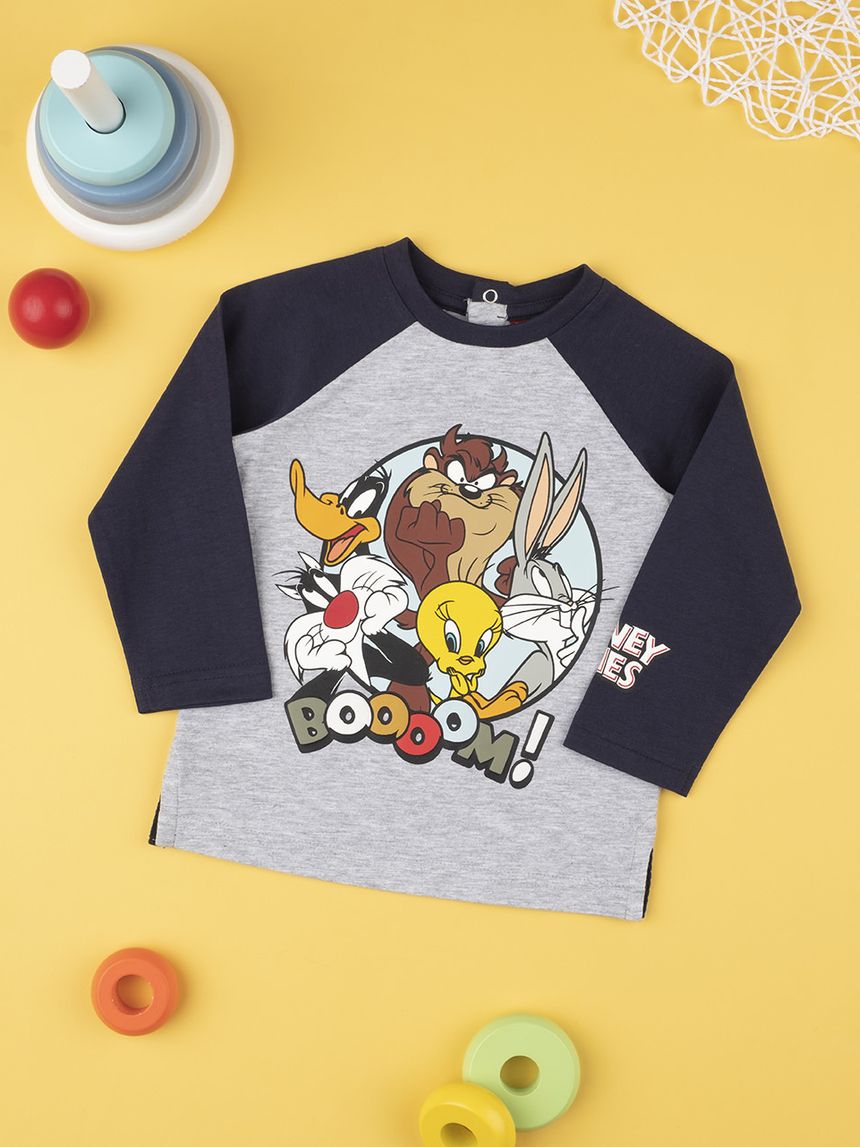 μπλούζα γκρι με τα looney tunes για αγόρι - Prénatal