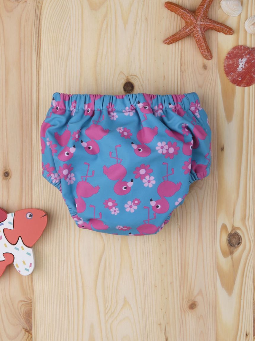 μαγιό πάνα με φλαμίγκο για κορίτσι - Prénatal