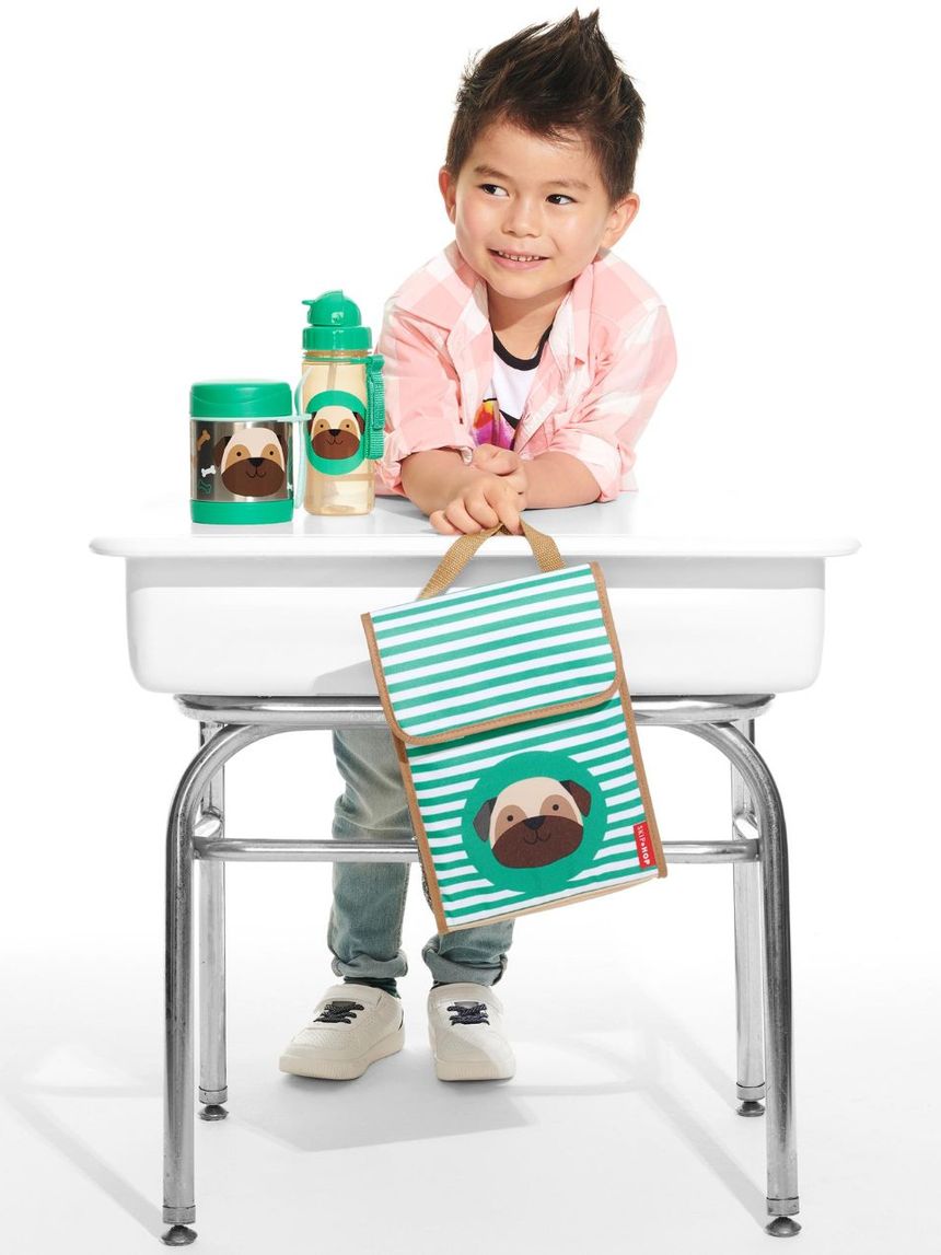 Skip hop zoo πλαστικό παγούρι με καλαμάκι 384.5ml pug 29-2903033-12 - SKIP HOP