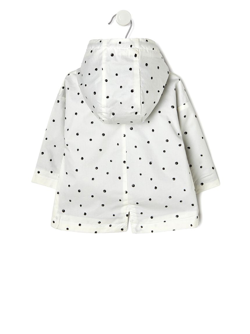 μπουφάν ελαφρύ βαμβακερό με πουά για κορίτσι - Prénatal