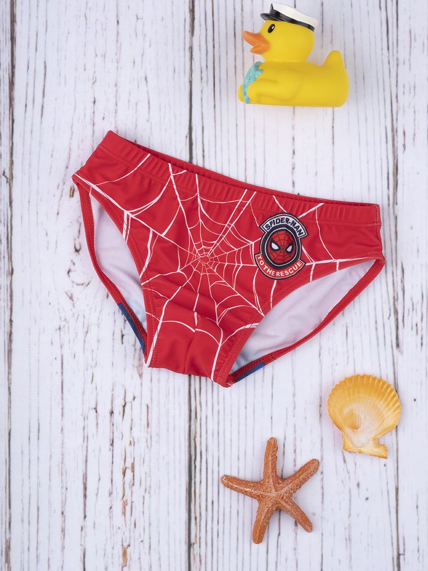παιδικό μαγιό σλιπ κόκκινο με τον spiderman για αγόρι - Prénatal
