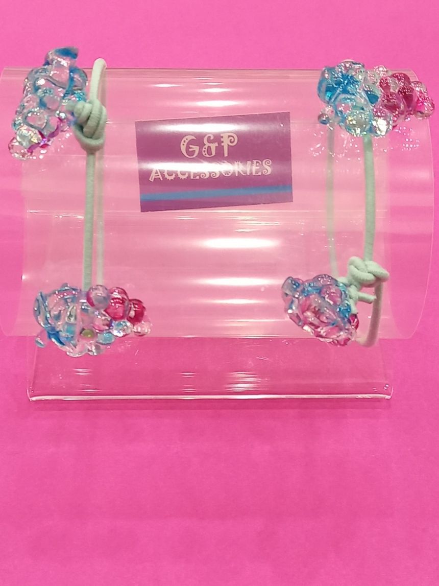 λαστιχάκι σταφύλι για κορίτσι σετ των 2 - 4 σχέδια - G&P Accessories