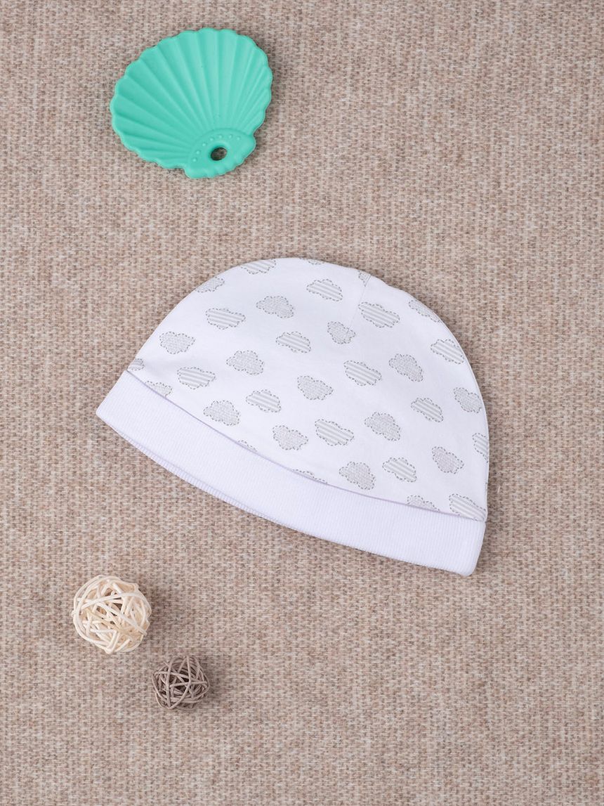 βρεφικό σκουφάκι με συννεφάκια unisex - Prénatal