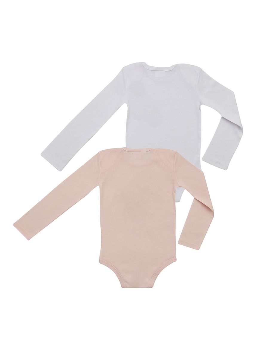 βρεφικά κορμάκια μακρυμάνικα πακέτο x2 τμχ για κορίτσι - Prénatal
