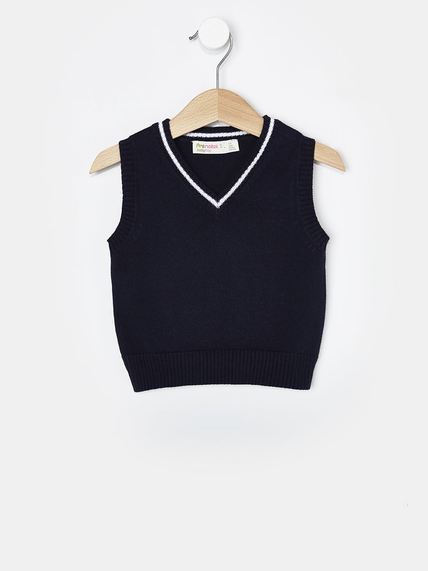 γιλέκο βαμβακερό μπλε σκούρο για αγόρι - Prénatal