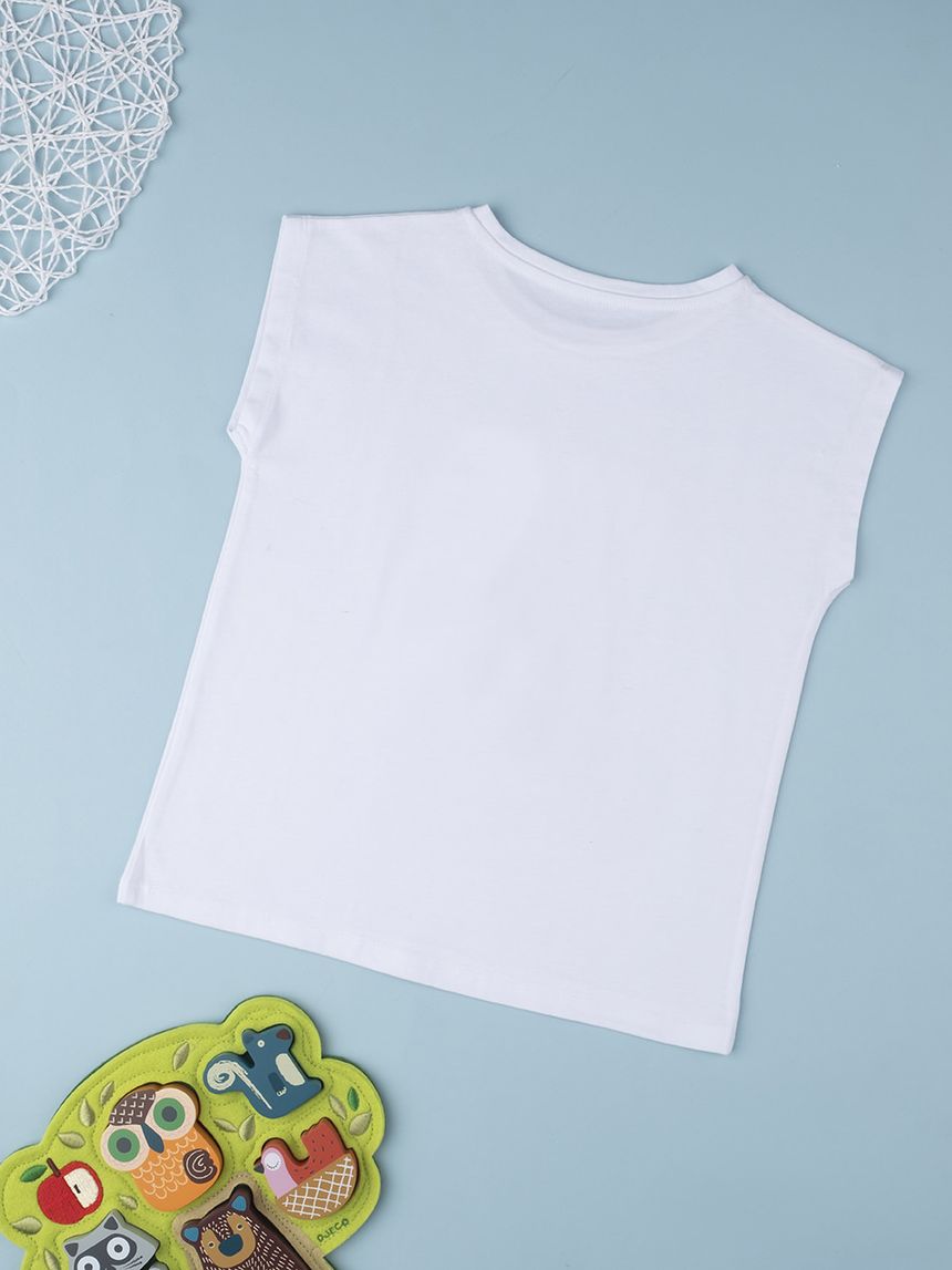 παιδικό t-shirt λευκό με καρδιές για κορίτσι - Prénatal