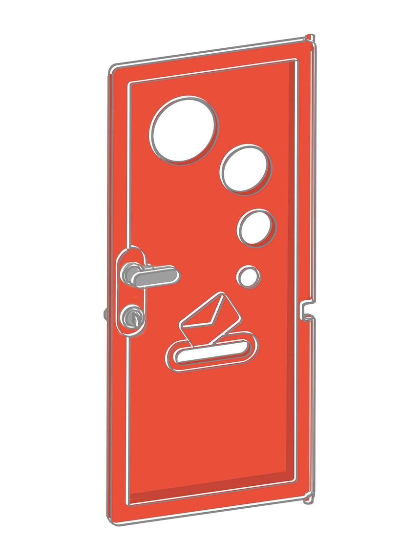 Smoby αξεσουάρ πρόσθετο για σπιτάκια: πόρτα με γραμματοκιβώτιο smb810905 - Smoby