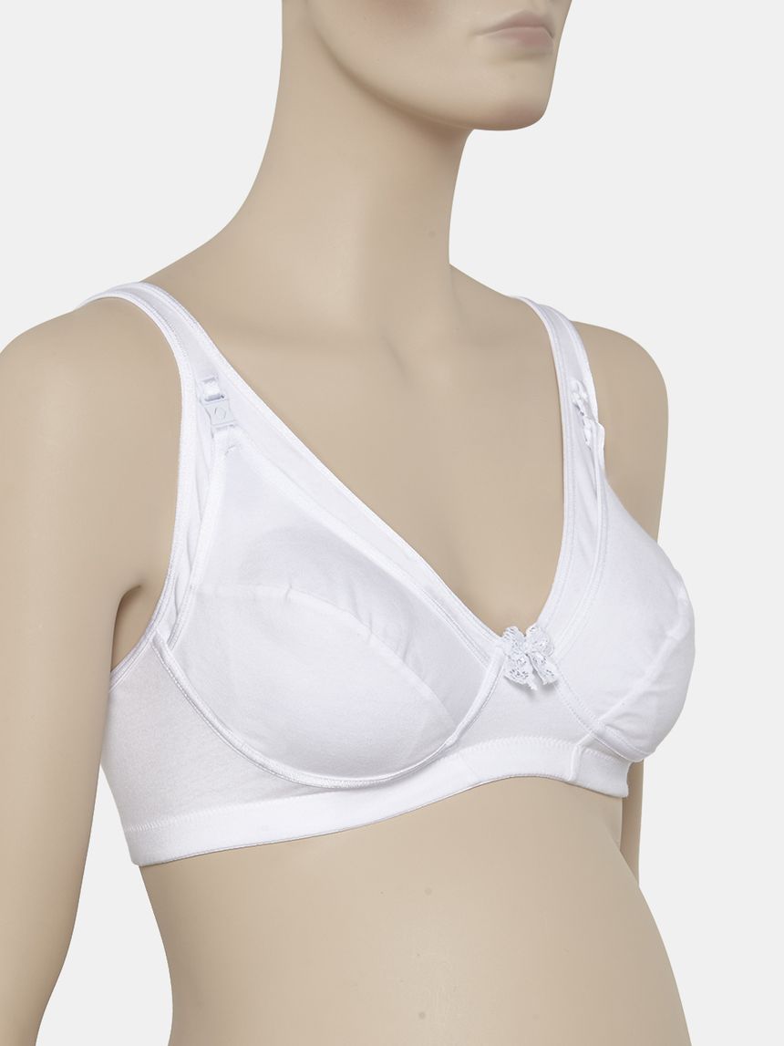 σουτιεν θηλασμου cotton lycra λευκο cup  c - Prénatal