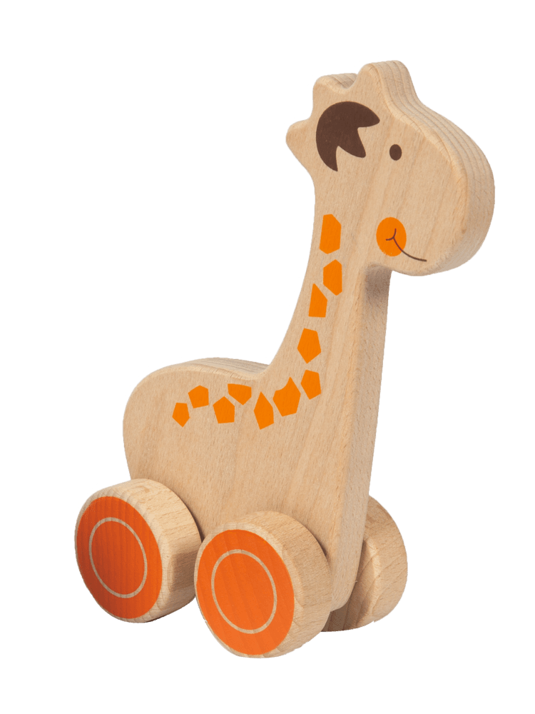 Wood' n play ξύλινα ζώα με ρόδες prg00396 - Wood'N Play