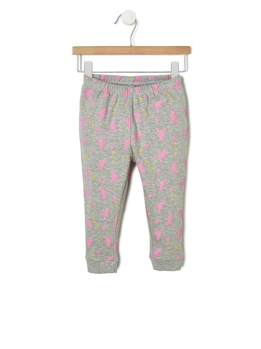 πιτζάμα βαμβακερή δίχρωμη με στάμπα για κορίτσι - Prénatal