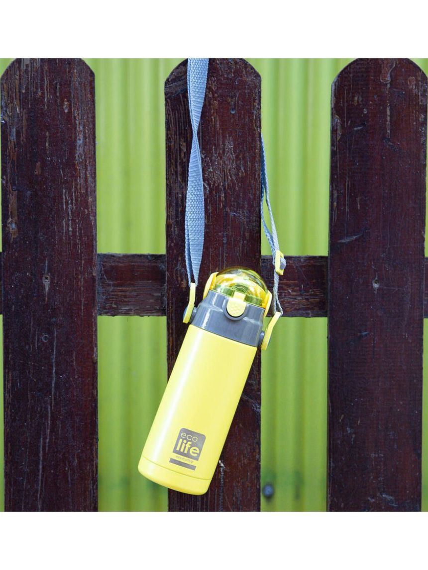 Ecolife ανοξείδωτο παγούρι kids thermos 400ml yellow 33-bo-2996 - Ecolife