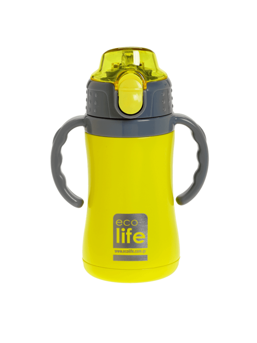 Ecolife ανοξείδωτο παγούρι kids thermos 300ml yellow 33-bo-2998 - Ecolife