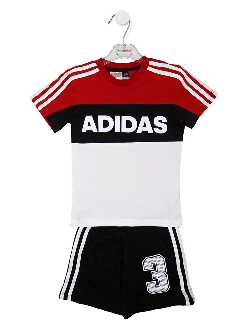 Adidas σετ σορτς μπλούζα κόκκινο-μπλε για αγόρι - Adidas