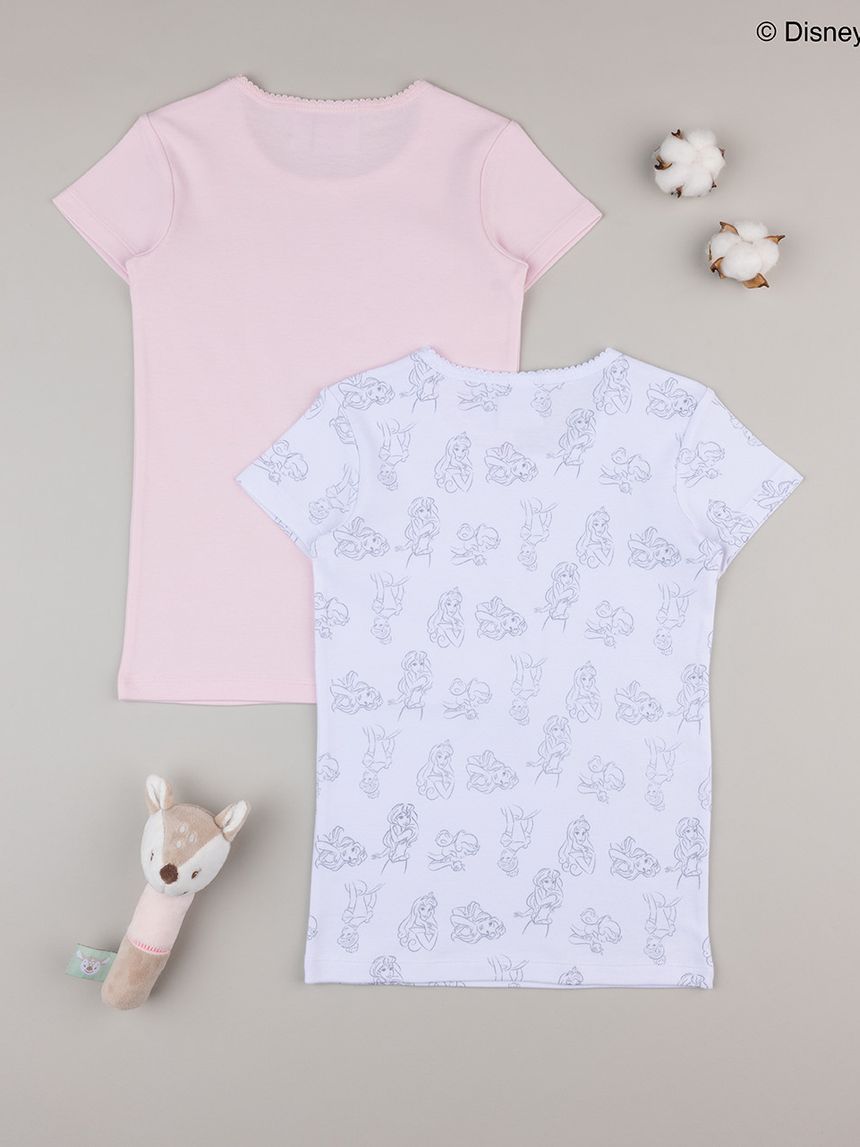 παιδικά φανελάκια με πριγκίπισσες disney πακέτο x2 για κορίτσι - Prénatal