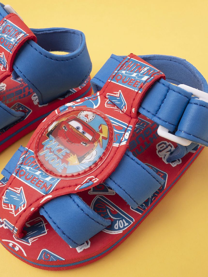 σανδάλια κόκκινα με τα cars για αγόρι - SILVER