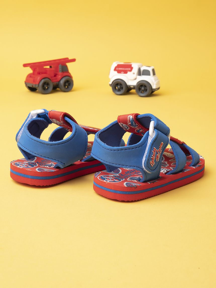 σανδάλια κόκκινα με τα cars για αγόρι - SILVER