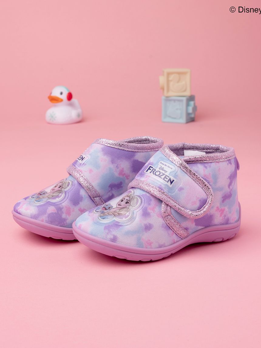 παντοφλάκια κλειστά λιλά frozen για κορίτσι - SILVER