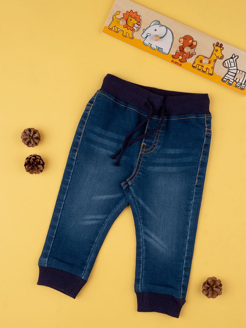 βρεφικό τζιν παντελόνι με λάστιχο για αγόρι 697249 - Prénatal
