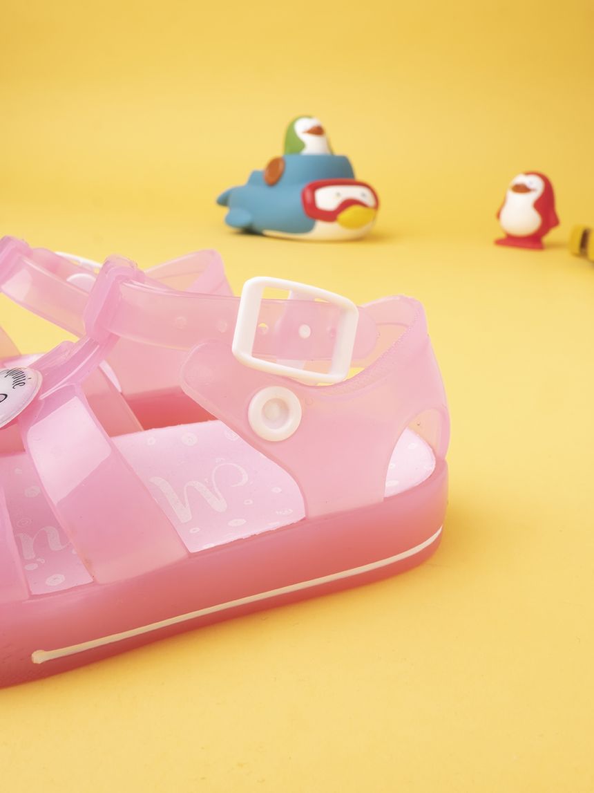 σανδάλια θαλάσσης ροζ με τη minnie για κορίτσι - SILVER