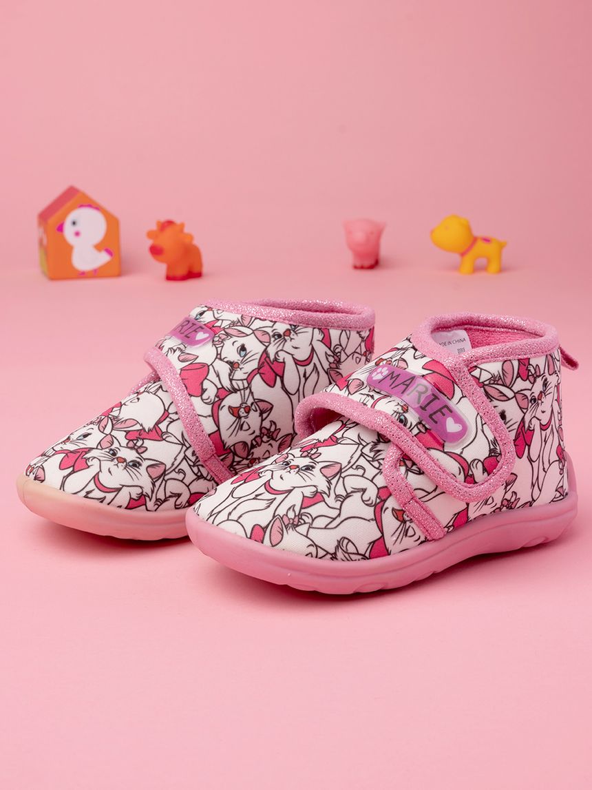 παντοφλάκια κλειστά ροζ με τη marie για κορίτσι - SILVER