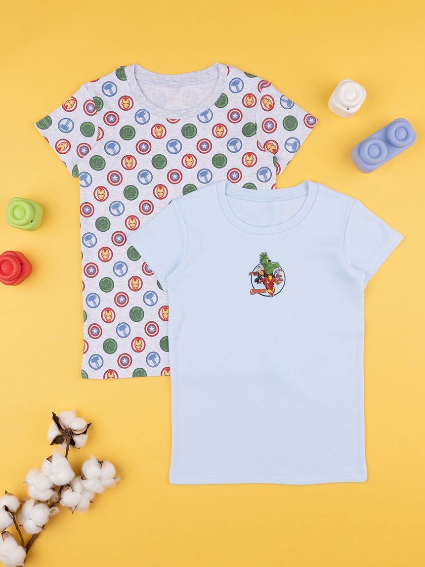 παιδικά φανελάκια με τους avengers πακέτο x2 για αγόρι - Prénatal