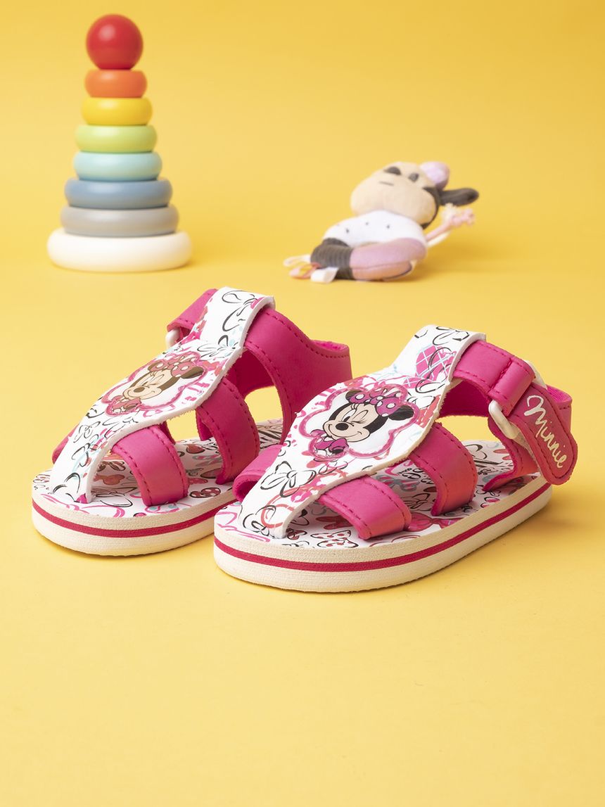 σανδάλια φούξια με τη minnie για κορίτσι - SILVER