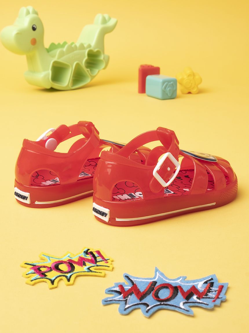 σανδάλια θαλάσσης κόκκινα με τον mickey για αγόρι - SILVER