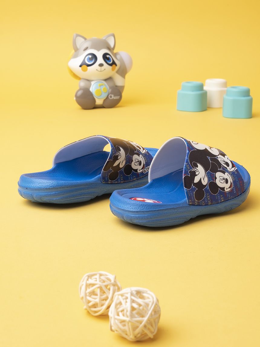 σαγιονάρες μπλε με τον mickey για αγόρι - SILVER