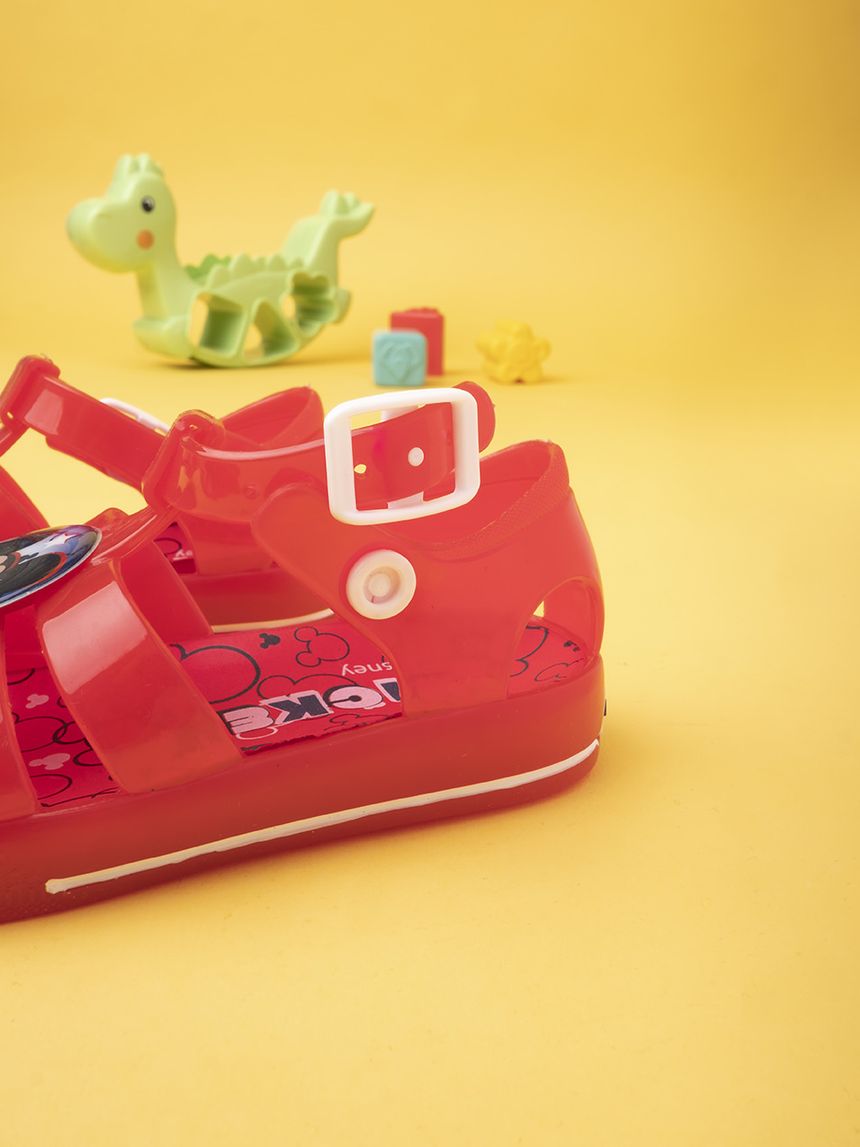 σανδάλια θαλάσσης κόκκινα με τον mickey για αγόρι - SILVER