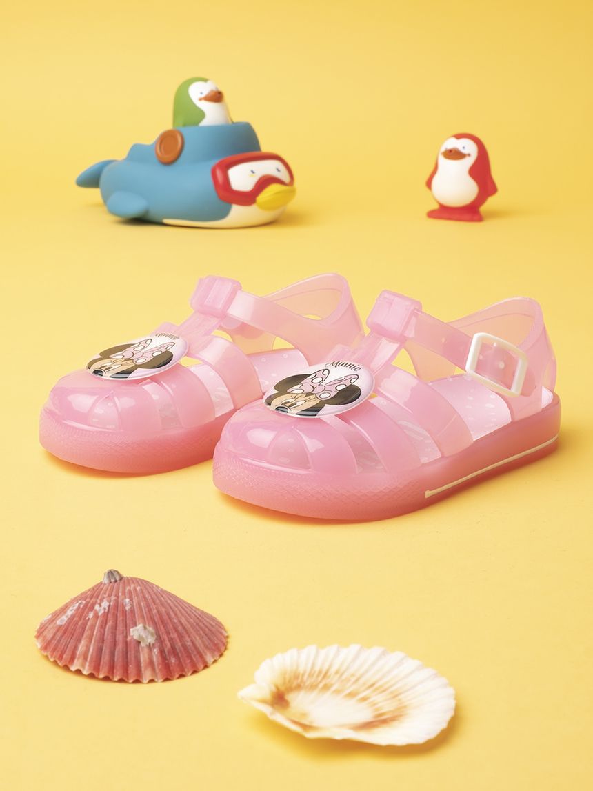 σανδάλια θαλάσσης ροζ με τη minnie για κορίτσι - SILVER