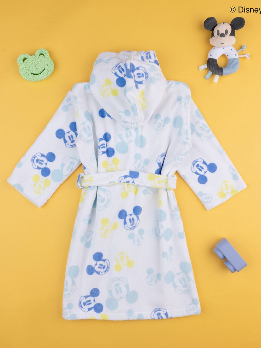 παιδικό μπουρνούζι λευκό με το mickey για αγόρι - Prénatal