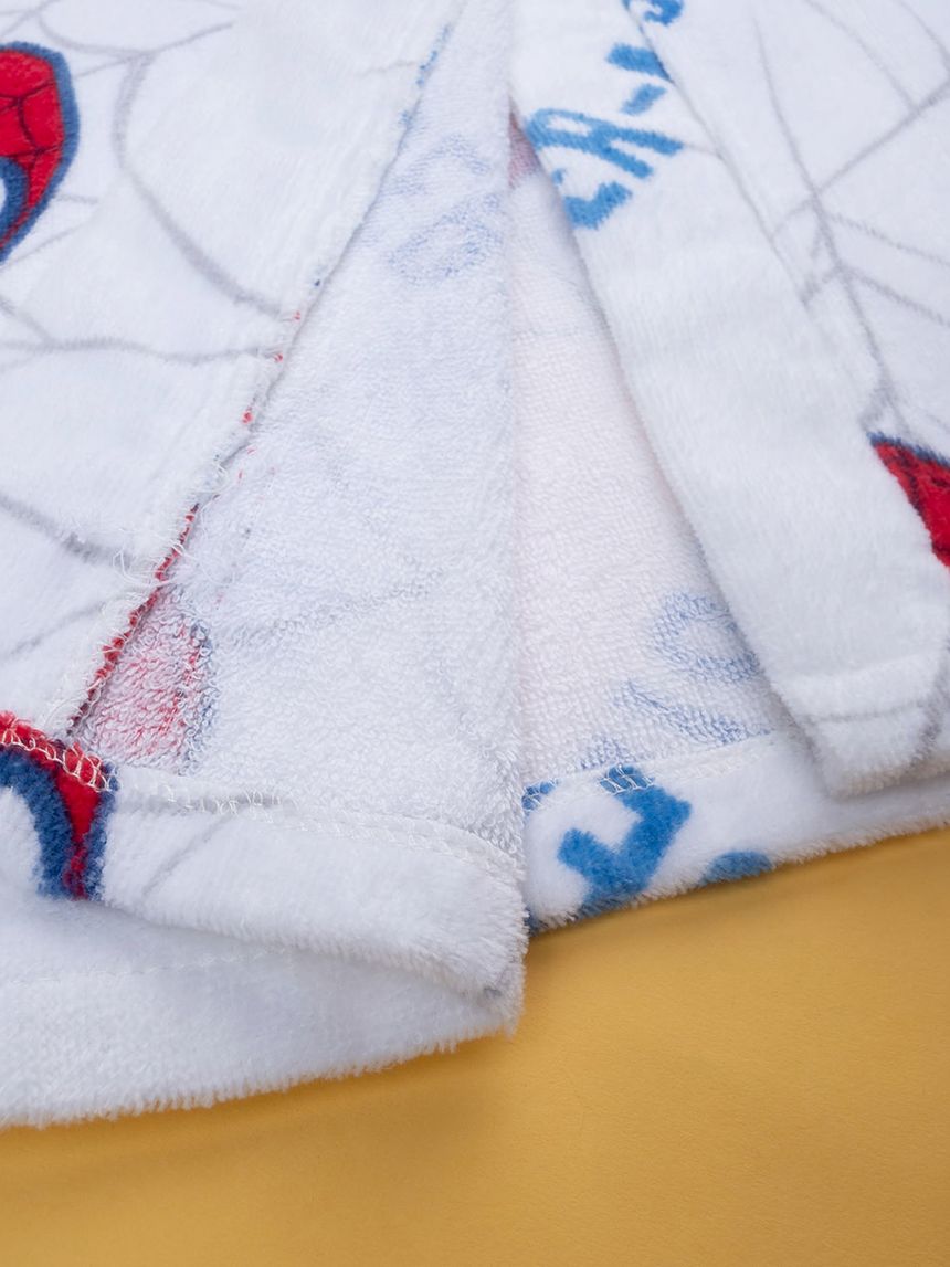 παιδικό μπουρνούζι λευκό με το spiderman για αγόρι - Prénatal