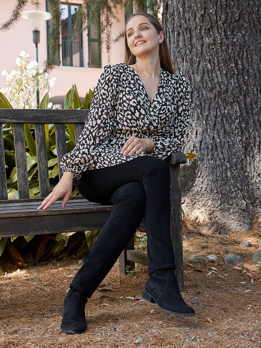 γυναικεία μπλούζα εγκυμοσύνης/θηλασμού λεοπάρ - Prénatal