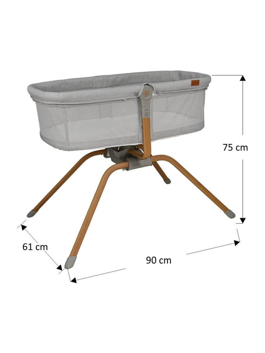 Bebe stars λίκνο chic 2in1 light grey - Bebe Stars