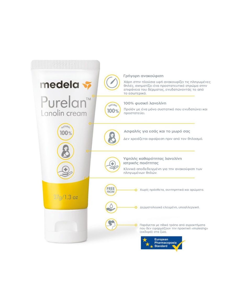 Medela purelan κρέμα θηλών 7gr - Medela