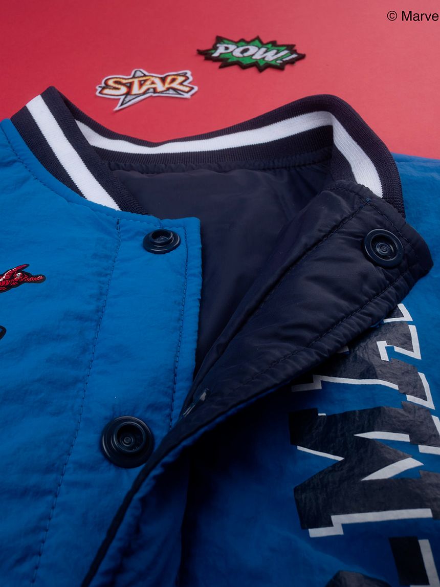 παιδικό μπουφάν bomber μπλε με το spiderman για αγόρι - Prénatal