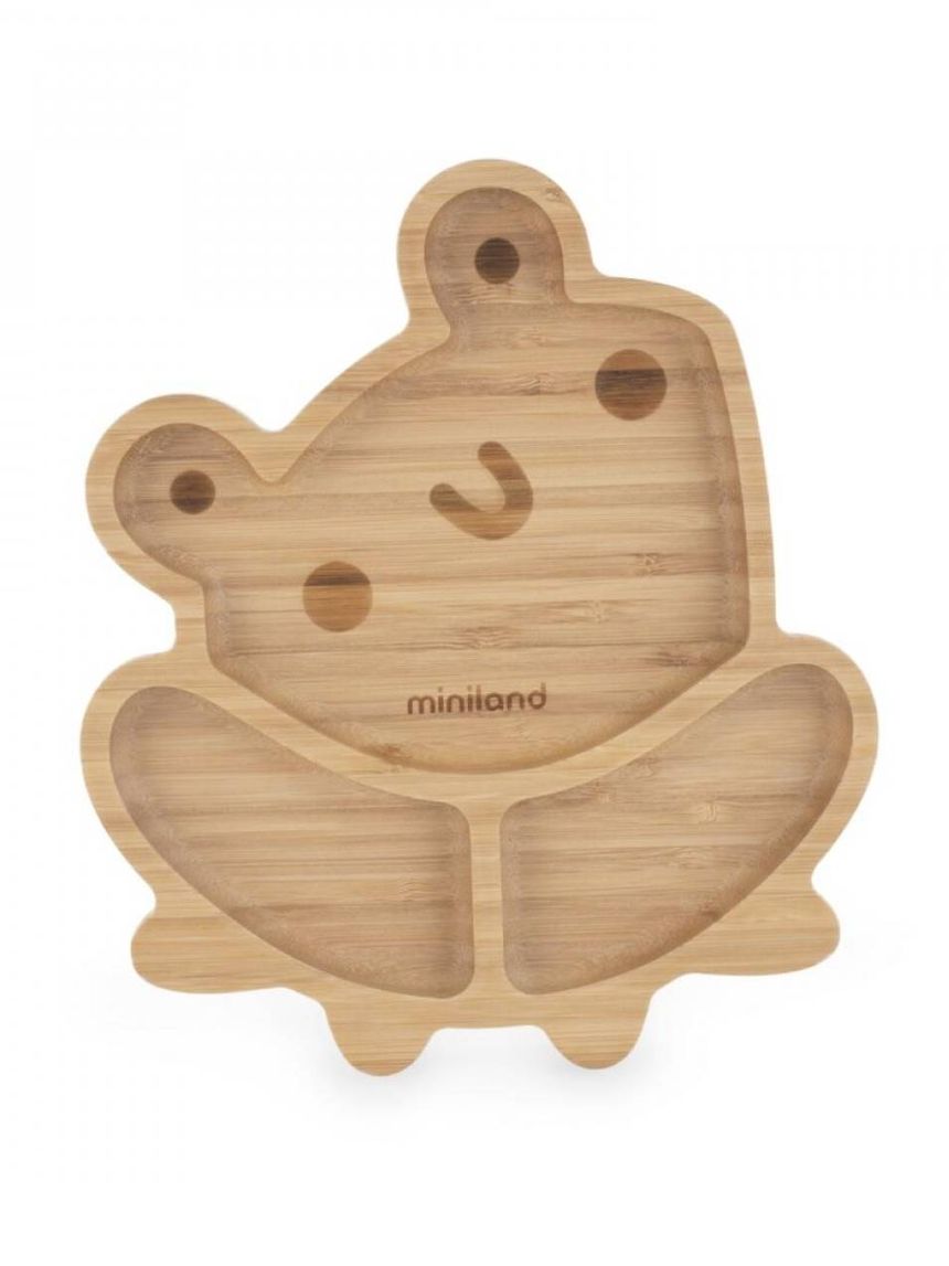 Miniland ξύλινο πιάτο wooden plate frog ml89472 - Miniland