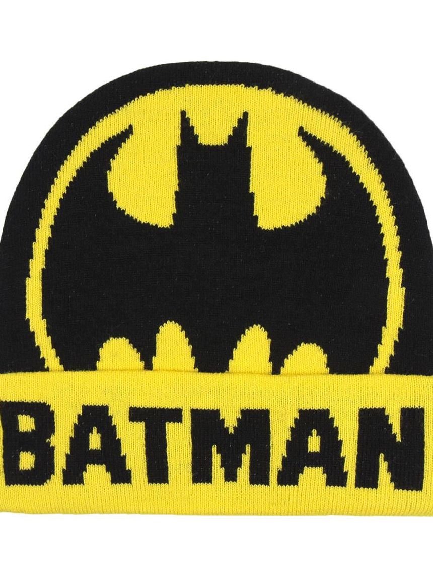 παιδικό χειμερινό σκουφάκι μαύρο με το batman για αγόρι - Disney