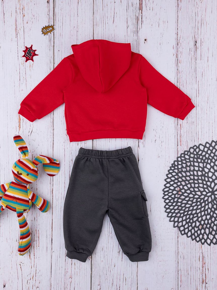 Adidas αθλητικό σετ hoodie και φόρμα hu1553 για αγόρι - Adidas