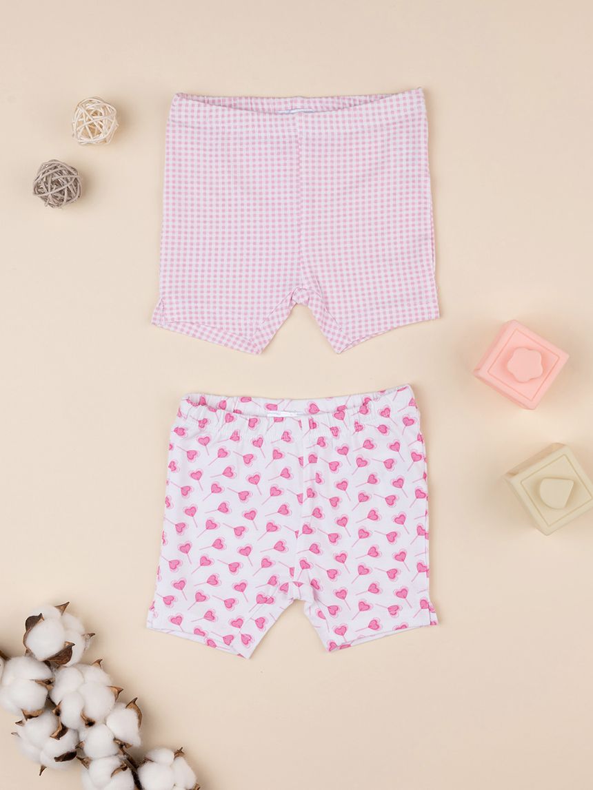 βρεφικά σορτσάκια πακέτο x2 για κορίτσι - Prénatal