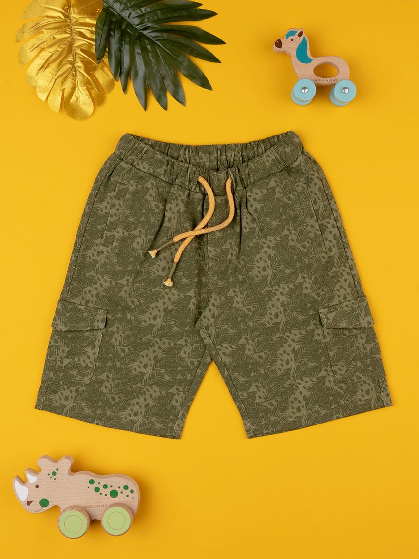 παιδική βερμούδα σαφάρι πράσινη για αγόρι - Prénatal