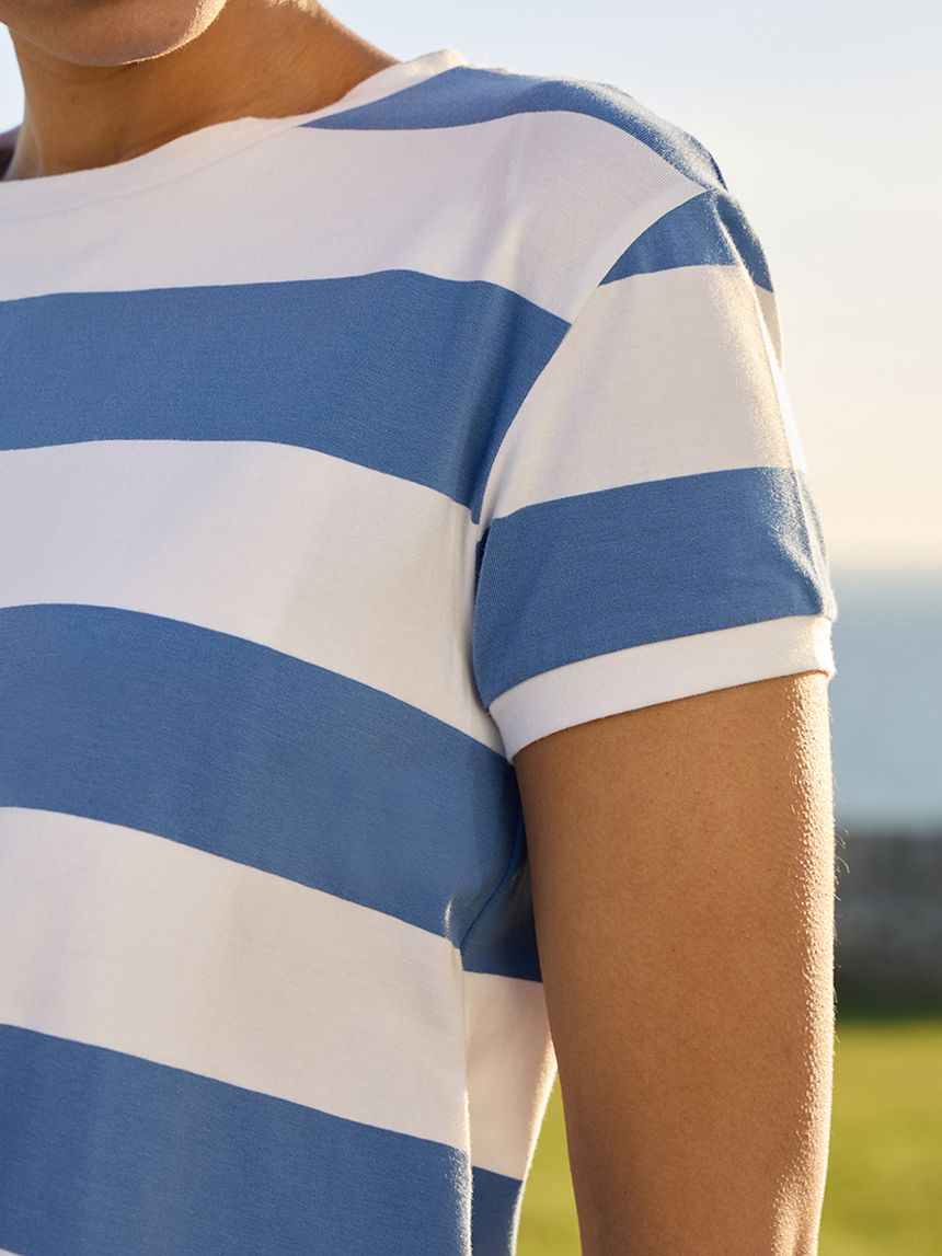 γυναικείο t-shirt εγκυμοσύνης ριγέ μπλε/λευκό - Prénatal