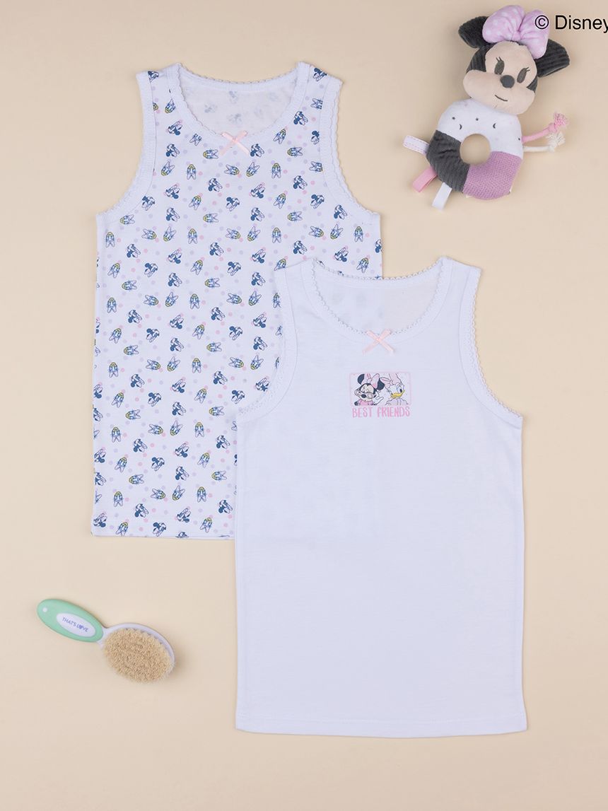 παιδικά φανελάκια πακέτο x2 με τη minnie και τη daisy για κορίτσι - Prénatal