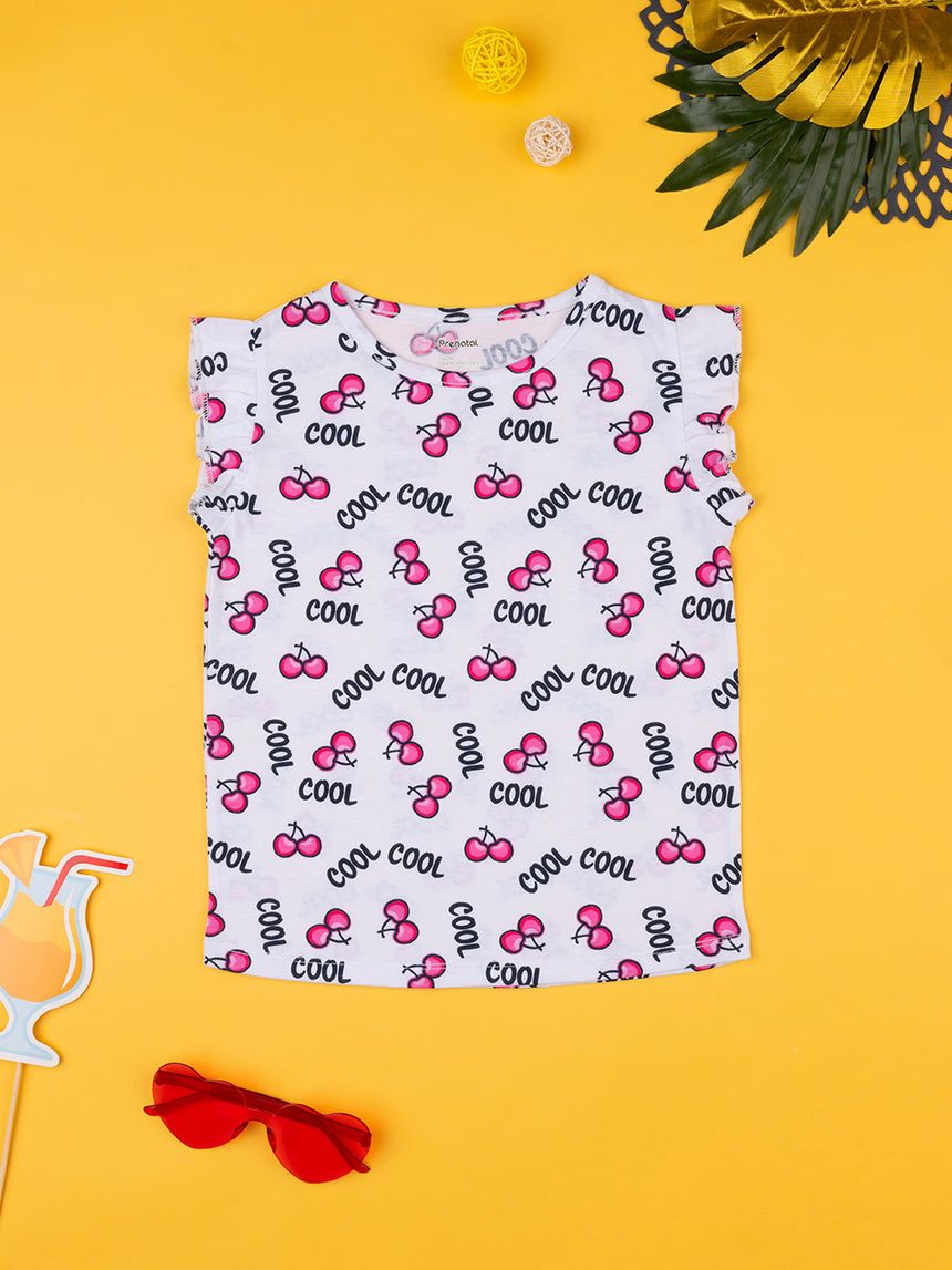 παιδικό t-shirt λευκό cool για κορίτσι - Prénatal